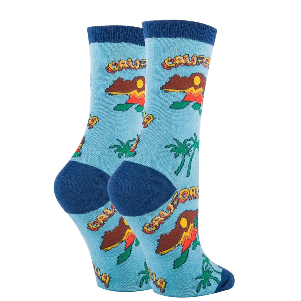 CALI BEAR Socks S/M CREW Combed Cotton UNISEX ShoeWm5-9 Men4-8 NWT